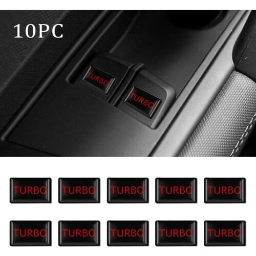 3D Car Styling Epoxy Resin Turbo Emblem Badge Sticker Decals For Ford focus 2 BMW Opel Astra h Volkswagen Golf 4 5 Accessories