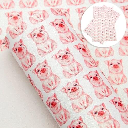 David accessories 20*33cm Fine Glitter Faux Synthetic Leather Fabric DIY Bow Bag Craft Supplies Faux Leather Sheets,1Yc10407