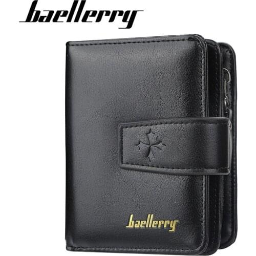 Mens Short Multi-card Position Vertical Buckle Multi-function Wallet Zipper Coin Purse Card Holder