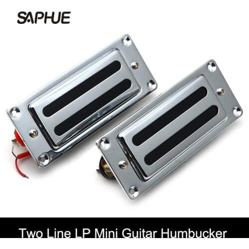 Two Line Mini Electric Guitar Humbucker Pickup for LP Guitar Chrome