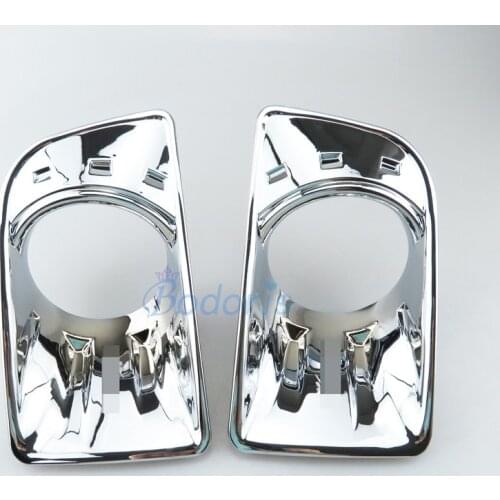 Chrome Car Styling Front Fog Lamp Cover Light Overlay Trim Frame Panel Kit 2012 2013 2014 For ISUZU DMAX D-MAX D MAX Accessories