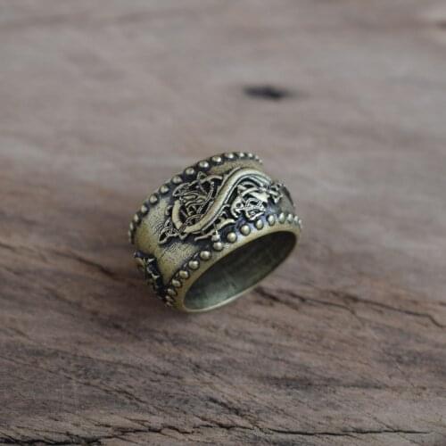 Celtic Dragons Viking Scandinavian Norse Ring Viking Dragon Jewelry Men Rings