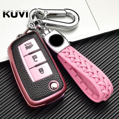 Leather Car Remote Key Case Cover For Nissan X-Trail Juke Qashqai Altima Maxima Livina Tiida Nismo Key Protect Shell Holder