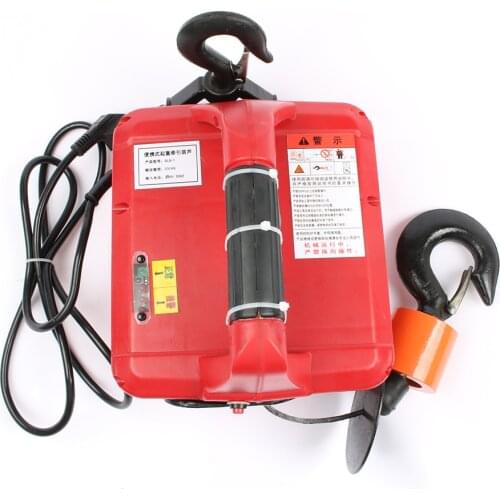 RU 220V Portable Electric Winch 500KGX7.6M 200x19M with wireless remote controller winch traction block Electric hoist windlass