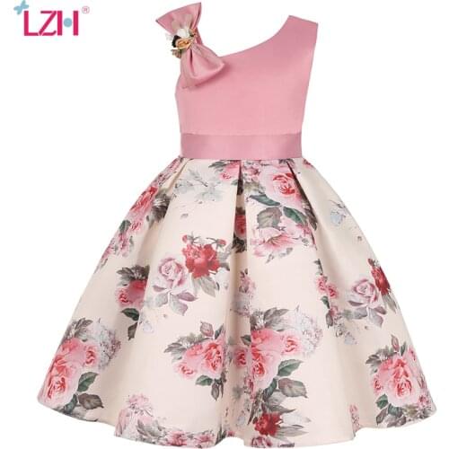 LZH 2021 Sleeveless Kid Girl Evening Dress 2-11 Years Baby Girls Princess Dress For Childrens Clothing New Kids Formal Dresses