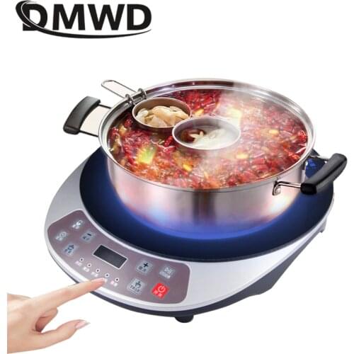 DWMD Multifunction electric induction cooker Hot pot heating plate milk boiler food steamer stove noodles stir fry smart cooktop