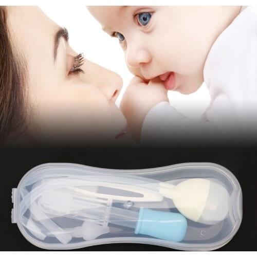 4Pcs Newborn Baby Care Kit Healthcare Nasal Aspirator Dropper Feeder Nursing Kit Multi-function Baby Care Set
