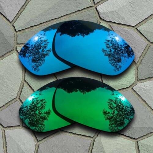 Sky Blue&Jade Green Sunglasses Polarized Replacement Lenses for Oakley Straight Jacket 2007