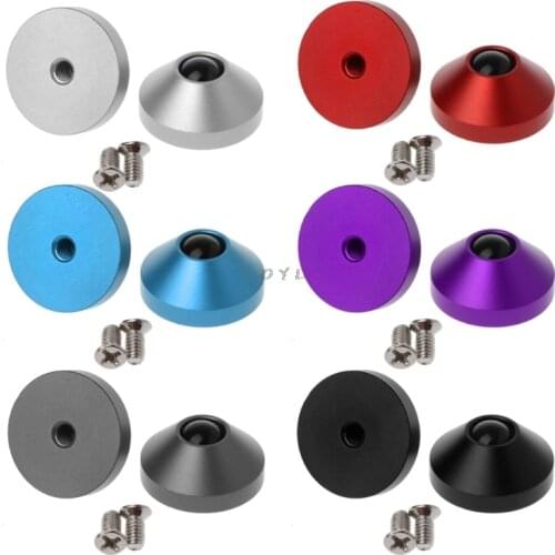 2Pcs Mechanical Keyboard Feet Anodized CNC Aluminum Feet Metal Case With Screws silver red black gold