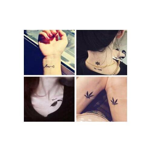 Cover The Scar Partysu English Letters Tattoos Stickers Mix Styles Water-proof Temporary Tattoos Tattoos & Body Art HA214