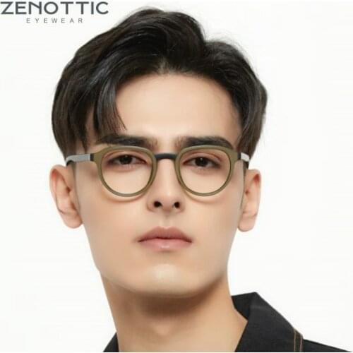 ZENOTTIC Anti Blue Light Blocking Reading Glasses Men Retro Square Antiblue Rays Goggles Computer Eyeglasses Presbyopic Diopters