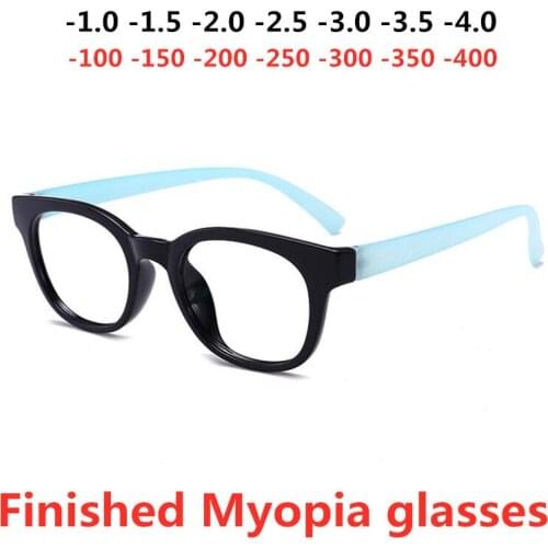 8 Colors-1.0 -1.5 -2.0 -2.5 -3.0 -3.5 -4.0 Black Blue Yellow PC Nearsighted Men Women Students Finished Myopia Glasses Frames