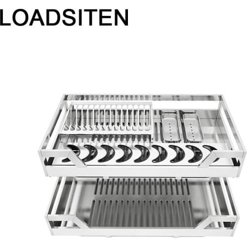 Para De Cosina Pantries Organizador Armario Pantry Drawer for Stainless Steel Cuisine Organizer Cocina Kitchen Cabinet Basket