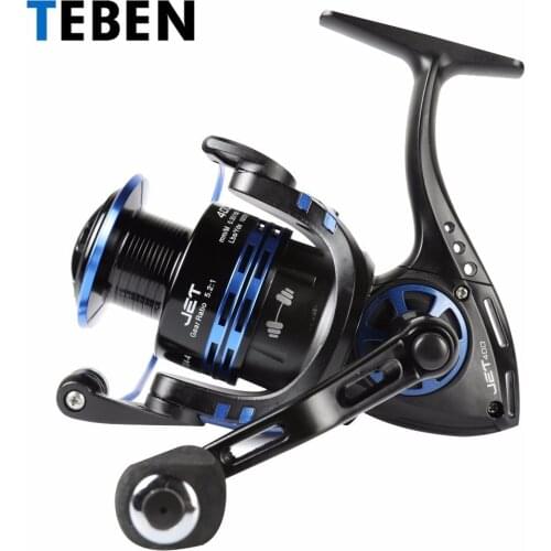 Teben Original Max Drag 18kg 8 BB 5.2:1 Carp Fishing FreshWater Spinning Reel 2000-6000 Series Fold EVA Handle Reels Fish