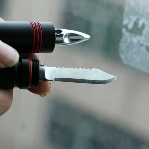Tactical Outdoor Self Defence Tactical Pen Multi-Tool Tungsten Steel Glass Breaker Knife Blade LED light defense tool pen light