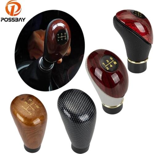 New Universal Gear Shift Knob 5 Speed Gear Shift Knob Imitation Carbon Fiber/Wooden Manual Gear Shift Knob Car Gear Handle Knob