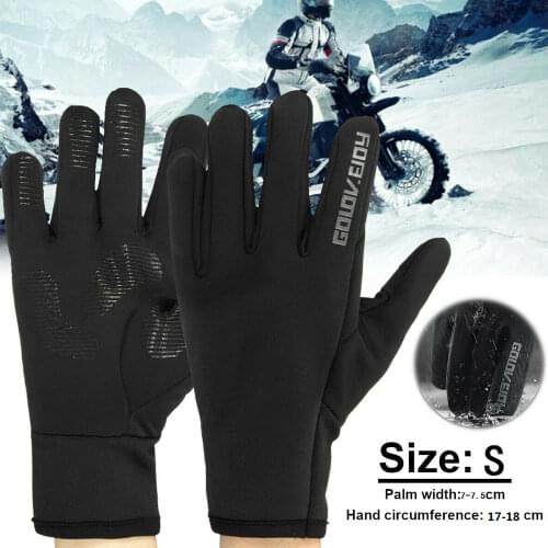 Thickening Thermal Spandex Different Sizes Protective Glove Touch Screen Windproof Non-slip Black Riding Gloves