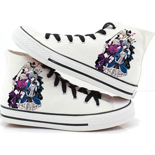 High-Q Unisex Black Butler Canvas Shoes Ciel Phantomhive Sebastian Michaelis plimsolls canvas shoes rope soled shoes