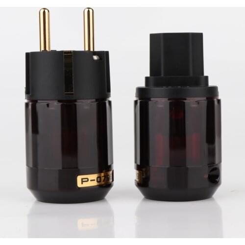 P079E+C079 24k Gold-Plated EU Power Plug ac power cord plugs 10Pairs