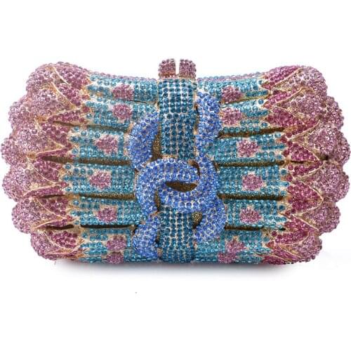 Fashion Multi Color Crystal Women Clutch Handbags And Purses High Quality Evening Clutch Bags Ladies Top-Handle Handbag