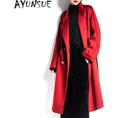 Winter Coat Female 100% Wool Coat Fashion Jacket Women Autumn Long Blends Jackets Woman Outwear Chaqueta De Mujer 2020 WPY1221