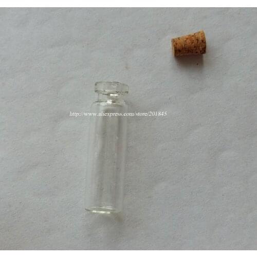 1Pcs Tiny Cork Stopper Vial containers of small pieces and essential oil Mini Sample Vial 2.3Ml Wishes Bottle