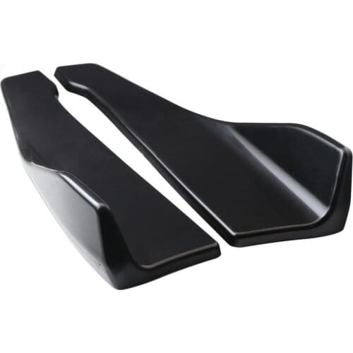 2Pcs 48cm Carbon Fiber ABS Rear Bumper Protector Diffuser Lip Splitter Apron Spoiler Side Skirt Universal Car Accessories