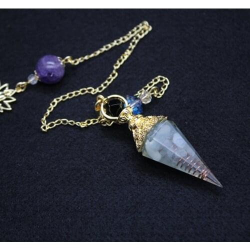 3pcs Fashion Women Jewelry Chakra Energy Pendulum Spirit Pendulo Divination Pendant Jewelry Necklace Pendants For Wholesales