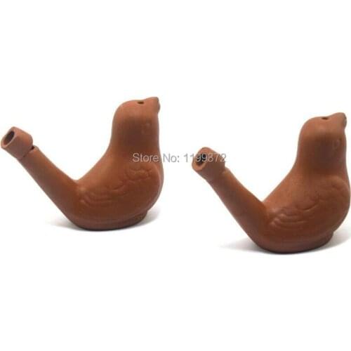 480pcs lovely Redware Ceramic Clay Bird Whistle Cardinal Vintage Style Whistles Water Warbler Novelty children Toy Child