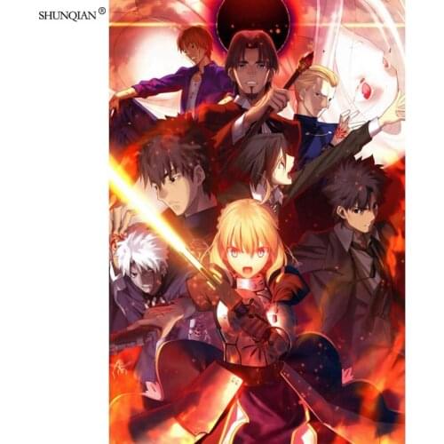 Fate Zero Poster Print Silk Fabric Print Poster Print Cloth Fabric Wall Poster Custom Satin Poster 40X60cm,50X75cm,60X90cm
