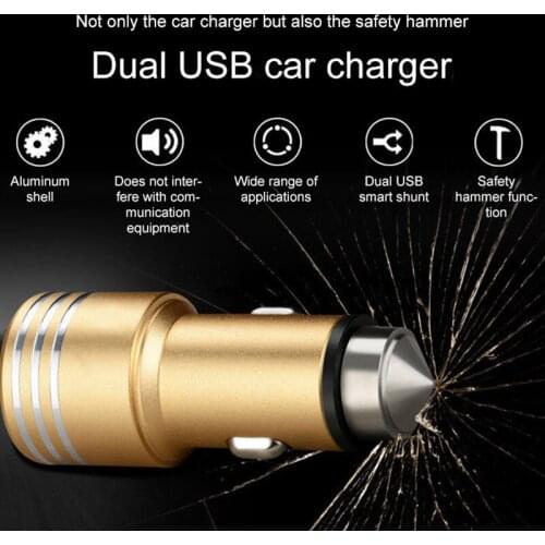 3.1A USB Car Charger Universal Mobile Phone Car-Charger 2USB for Xiaomi Samsung iPhone Huawei 12 24V Input voltage