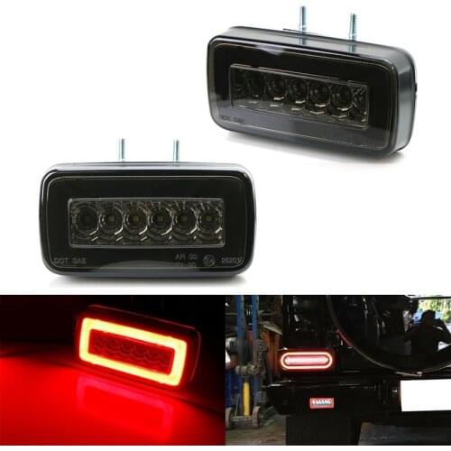 Car Smoked Lens LED Rear Fog Light Backup Reverse Lamps for Mercedes Benz W463 G-Class 1986-2018