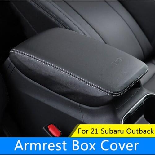TAJIAN Car Central Armrest Box Cover Center Console Protection Case Microfiber Leather Accessories For Subaru Outback 2021