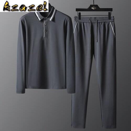 Azazel Spring And Autumn Mens Sets (t-shirts+pants) Luxury Long Sleeve Sport Male Sets Plus Size 5xl Casual Slim Fit Man Suits