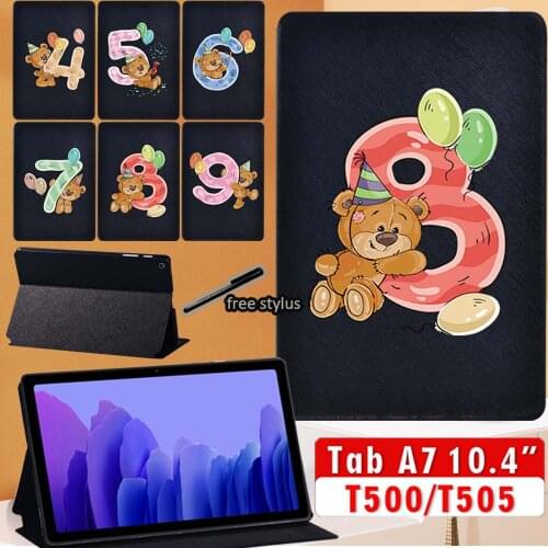 Tablet Case for Samsung Galaxy Tab A7 10.4 2020 Cover SM-T500 SM-T505 PU Leather Slim Funda for Samsung T500 T505 Case