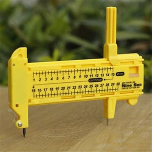 Compass Circle Cutter Round Cutting Knife Model Patchwork Tools Accessory Arch Cutter Includes 5 Spare Blades