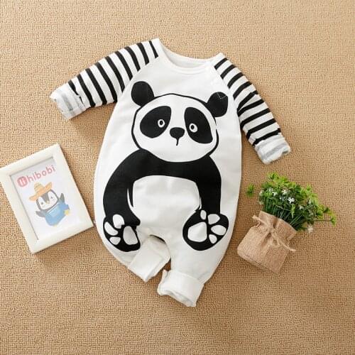 Baby Boy Romper Jumpsuit Organic Cotton New Born Little Girl Clothes Fall Children Overalls Newborn Boutique Panda Costume
