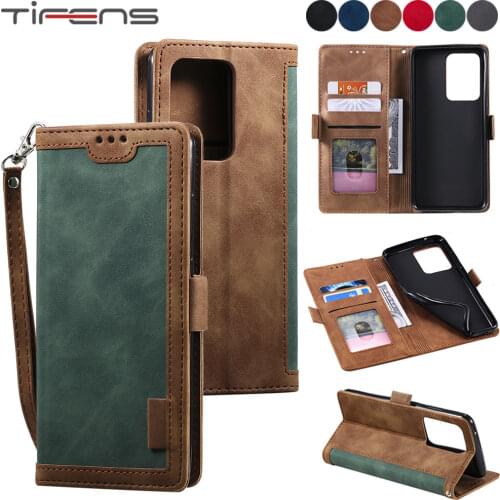 Leather Flip Case For Samsung Galaxy S21 S20 FE S10 S9 Plus S10E Note 20 10 Plus Ultra Card Slots Magnetic Phone Bag Cover Coque