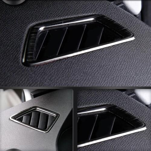 Left Hand Drive! For Peugeot 3008 5008 GT 2017 2018 2019 Stainless Steel Inner Upper Air Vent Outlet Cover Trim 2pcs Car Styling