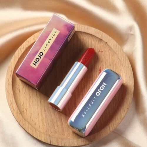 HOJO Matte Lipstick Light Silky Makeup Beauty Easy To Fade Lip Glaze peach blossom lipstick silky Moisturizing Lip Balm