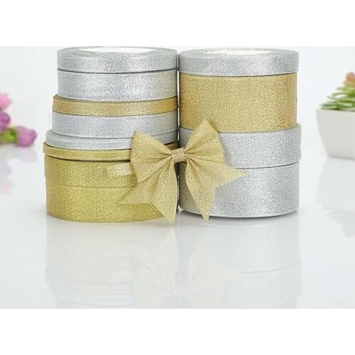 Multi Size Gold Silver Ribbon DIY Cake Baking Gift Wrapping Ribbons Supplies