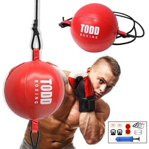 Double End Punching Ball Bag Set Hanging Boxing Reflex Ball for MMA Muay Thai Speed Agility Training Fitness Sports Equipment