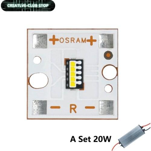 A Set 20W LED Chip Lamp Bead With Driver DC12-24V Cold White 6500K-7000K 1200mA 2500LM Used To Repair Car Headlights Accessories
