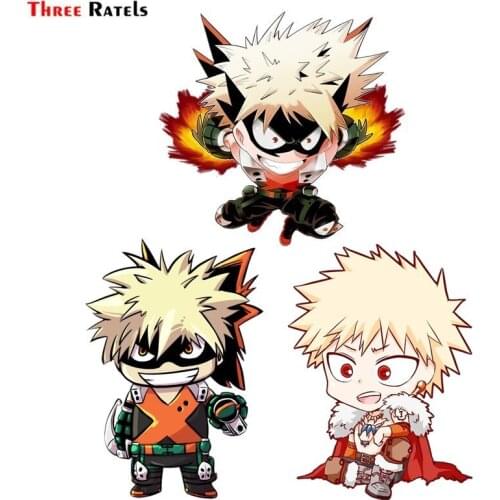 Three Ratels FC735 My Hero Academia Bakugou Chibi car Sticker macbook decal