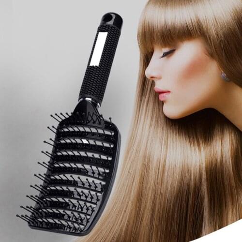 Nylon Hair Brush Ribs Comb Professional Womens Hair Brush Tangles Massage Hair Comb Hairdressing Comb Curly Accessories