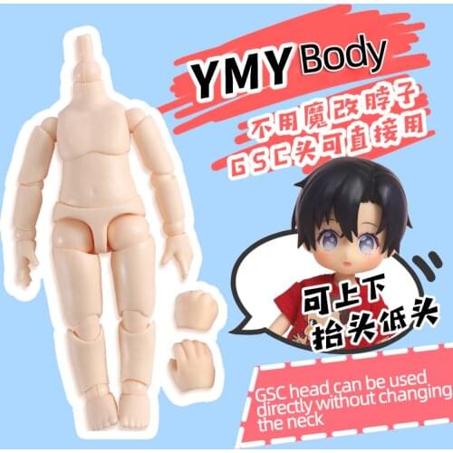 New 11CM bjd body YMY body for obitsu11 GSC head ob11 1/12BJD doll body spherical joint doll toy hand group