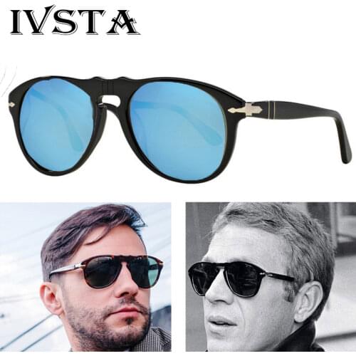 IVSTA Luxury Classic Vintage Pilot Steve Style Polarized Sunglasses 007 Men Driving Brand Design Sun anti blue light glasses