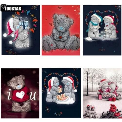 Full Square/Round Drill 5D DIY Diamond Painting "Cartoon Bear" 3D Diamond Rhinestone Embroidery Cross Stitch 5D Decor Gift
