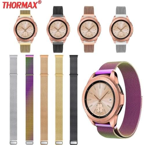 22MM 20MM For Samsung Galaxy 42/46MM&Gear Sport S2 S3 Frontier Classic Band For Huami Amazfit Stainless Steel Mesh oop Watch sam