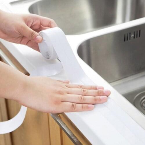 Self-Adhesive Bath Wall Sealing Strip Kitchen Sink Basin Edge Waterproof Anti-Fouling Anti-Mildew Tape Decoration